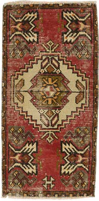 El Dokuma Vintage Halı - 42 cm x 84 cm