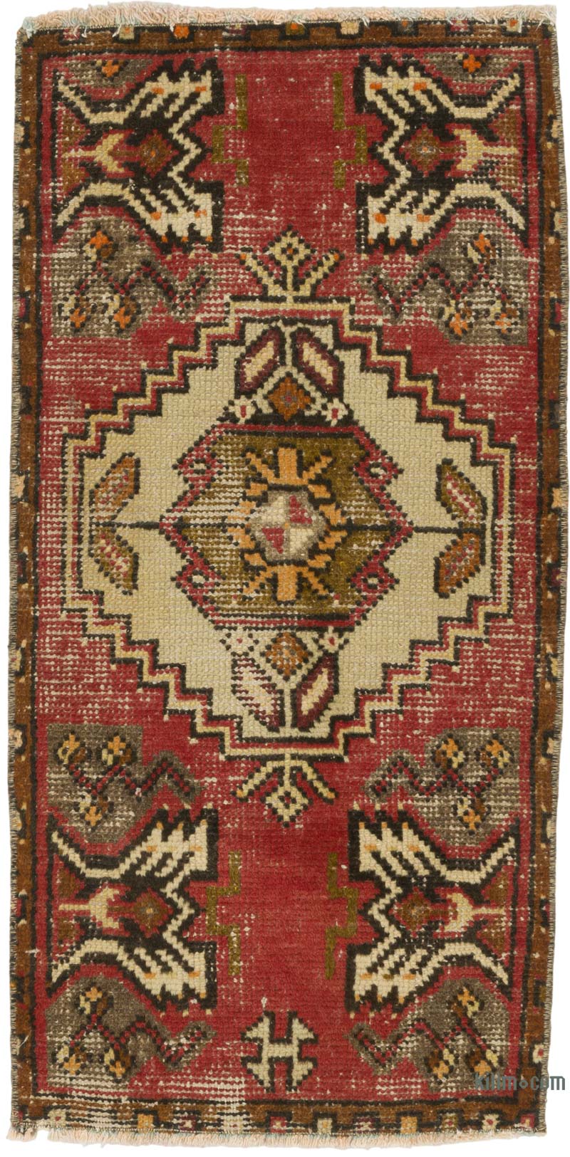 Vintage Turkish Hand-Knotted Rug - 1' 5" x 2' 9" (17" x 33") - K0085755