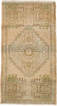 El Dokuma Vintage Halı - 48 cm x 87 cm