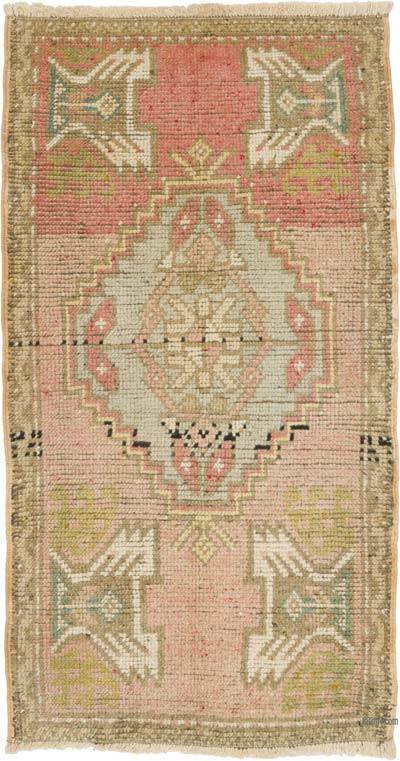 El Dokuma Vintage Halı - 54 cm x 100 cm