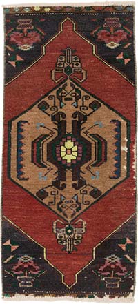 El Dokuma Vintage Halı - 43 cm x 92 cm