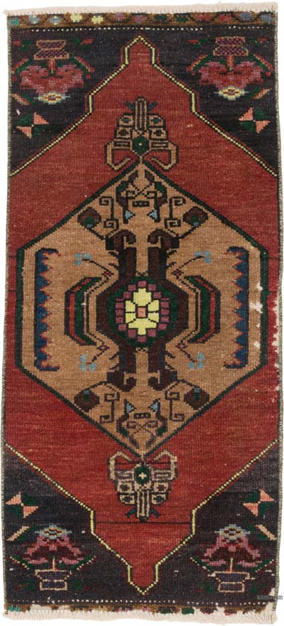 Vintage Turkish Hand-Knotted Rug - 1' 5" x 3'  (17" x 36")