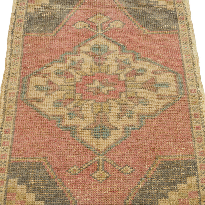 Alfombra Vintage Turca Anudada a Mano - 52 cm x 84 cm - K0085760