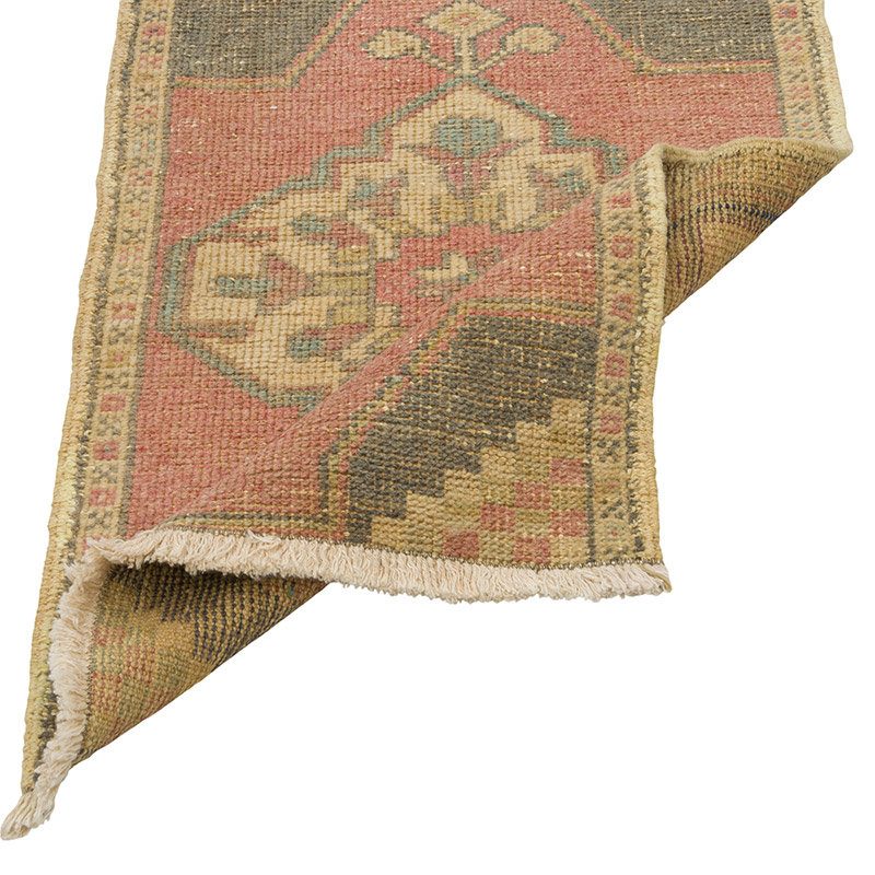 Alfombra Vintage Turca Anudada a Mano - 52 cm x 84 cm - K0085760