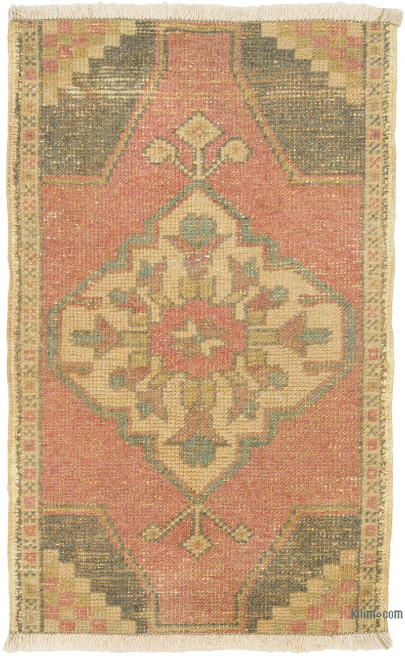 Alfombra Vintage Turca Anudada a Mano - 52 cm x 84 cm - K0085760