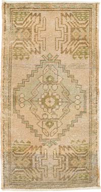 El Dokuma Vintage Halı - 49 cm x 92 cm
