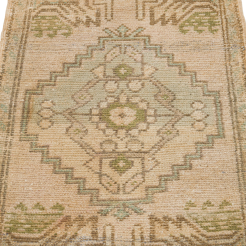 Alfombra Vintage Turca Anudada a Mano - 49 cm x 92 cm - K0085762
