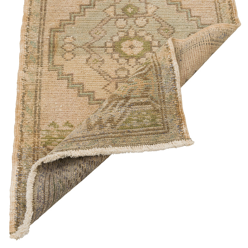 Alfombra Vintage Turca Anudada a Mano - 49 cm x 92 cm - K0085762