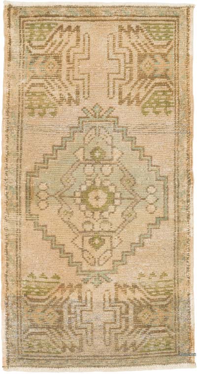 El Dokuma Vintage Halı - 49 cm x 92 cm
