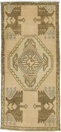 El Dokuma Vintage Halı - 47 cm x 101 cm
