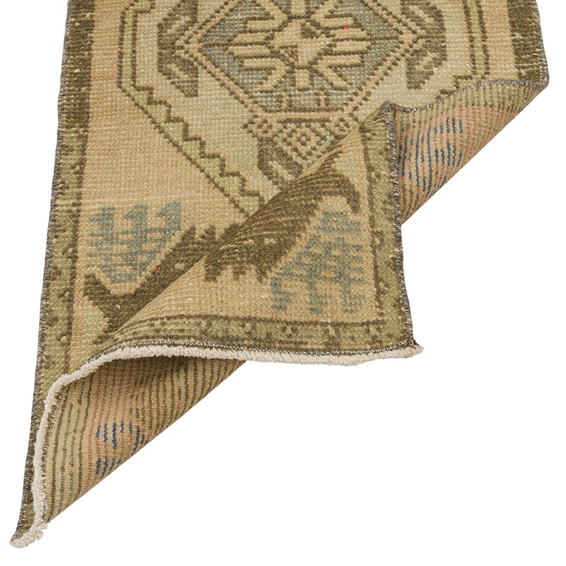 Vintage Turkish Hand-Knotted Rug - 1' 7" x 3' 4" (19" x 40") - K0085763