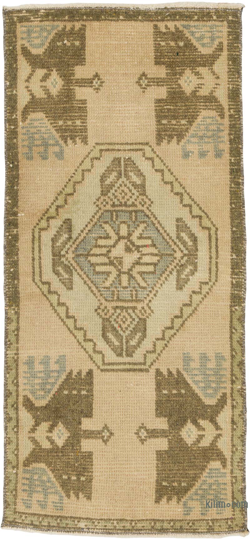 Vintage Turkish Hand-Knotted Rug - 1' 7" x 3' 4" (19" x 40") - K0085763