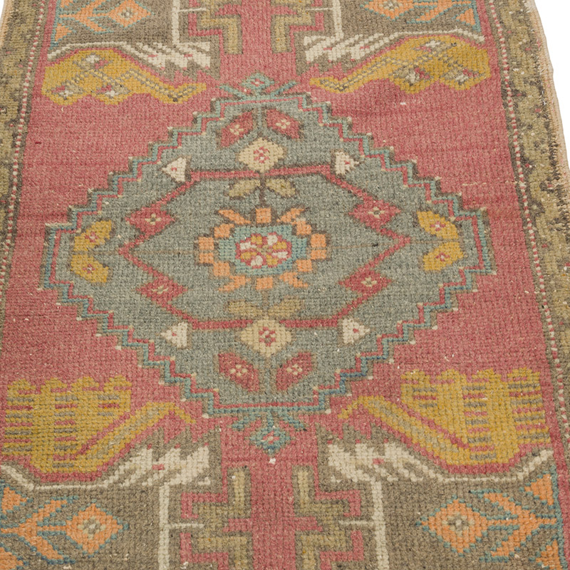 Vintage Turkish Hand-Knotted Rug - 1' 9" x 3' 3" (21" x 39") - K0085765