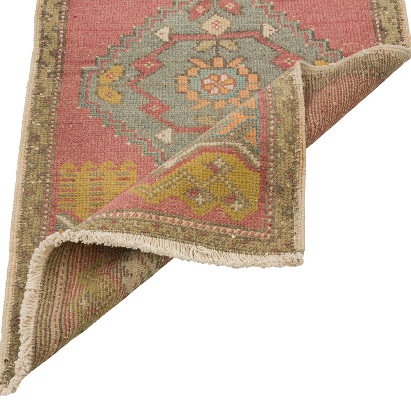 Vintage Turkish Hand-Knotted Rug - 1' 9" x 3' 3" (21" x 39") - K0085765