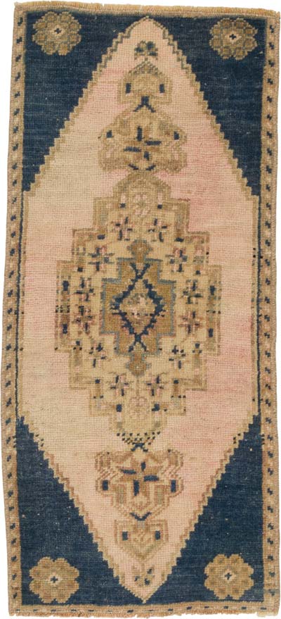 Alfombra Vintage Turca Anudada a Mano - 36 cm x 77 cm