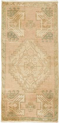 El Dokuma Vintage Halı - 47 cm x 96 cm