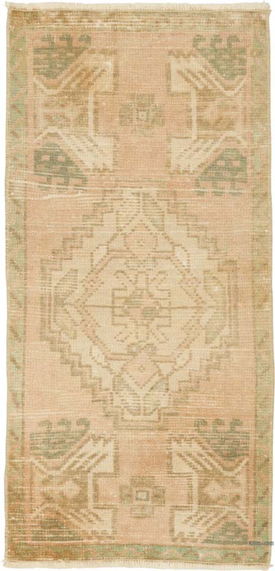 El Dokuma Vintage Halı - 47 cm x 96 cm