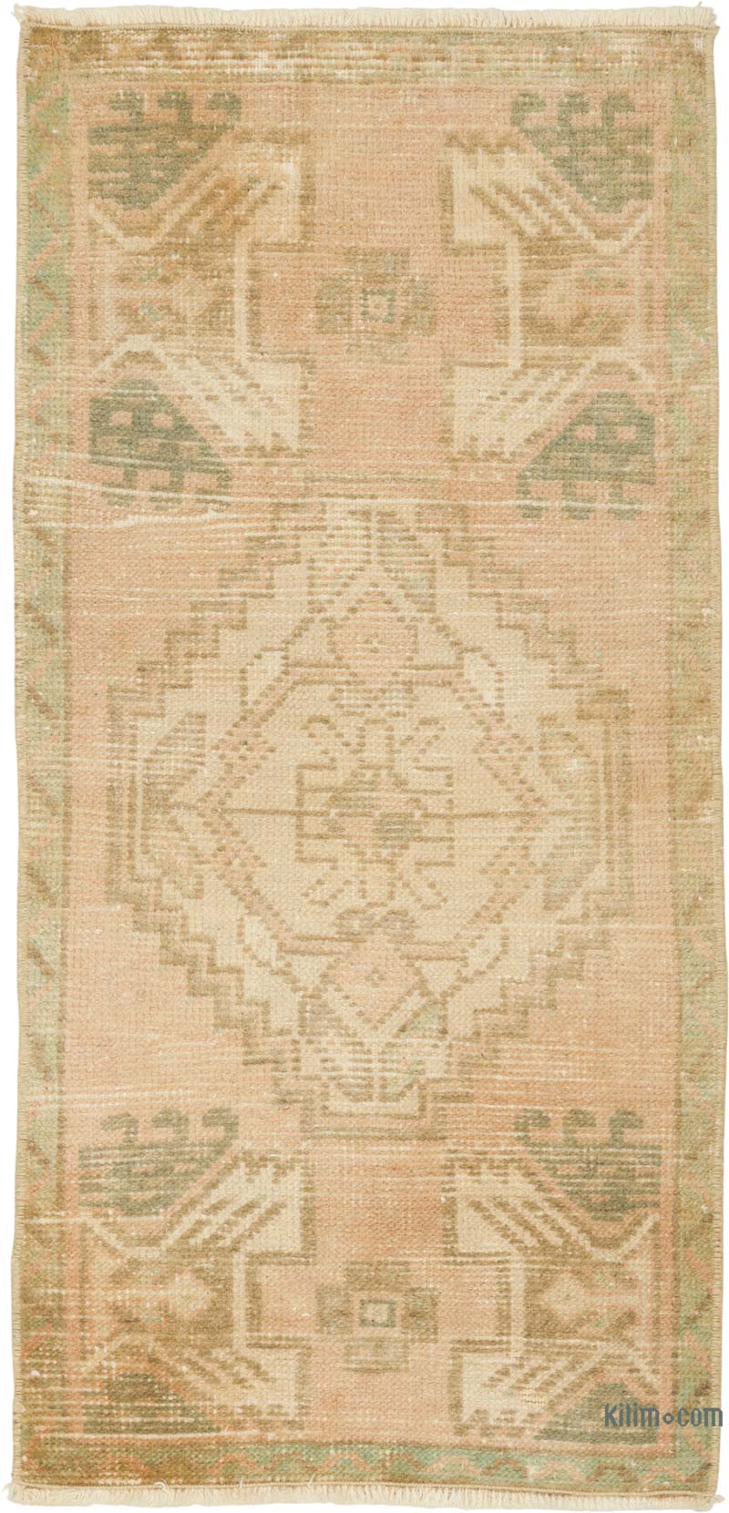 El Dokuma Vintage Halı - 47 cm x 96 cm - K0085767