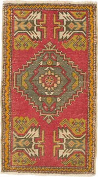 El Dokuma Vintage Halı - 52 cm x 91 cm