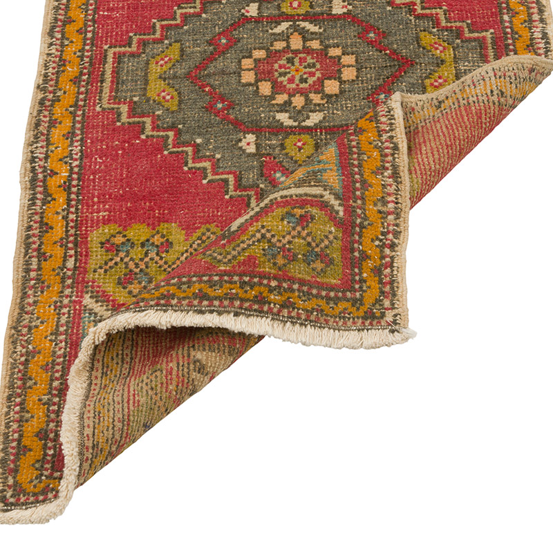 Alfombra Vintage Turca Anudada a Mano - 52 cm x 91 cm - K0085768