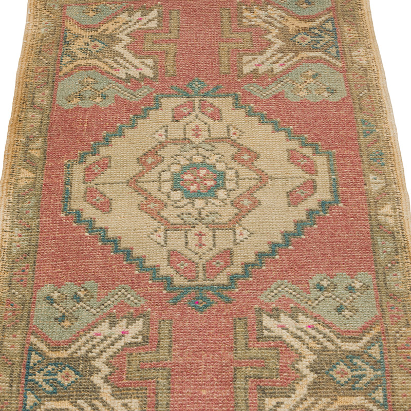 El Dokuma Vintage Halı - 50 cm x 95 cm - K0085770