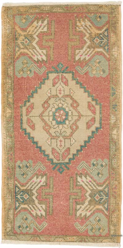 Alfombra Vintage Turca Anudada a Mano - 50 cm x 95 cm