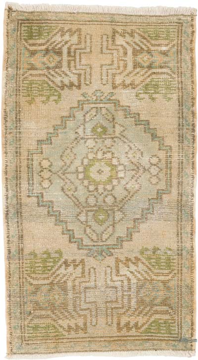 El Dokuma Vintage Halı - 53 cm x 91 cm