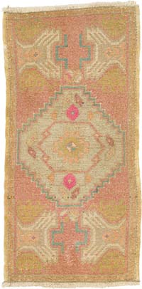 El Dokuma Vintage Halı - 50 cm x 101 cm