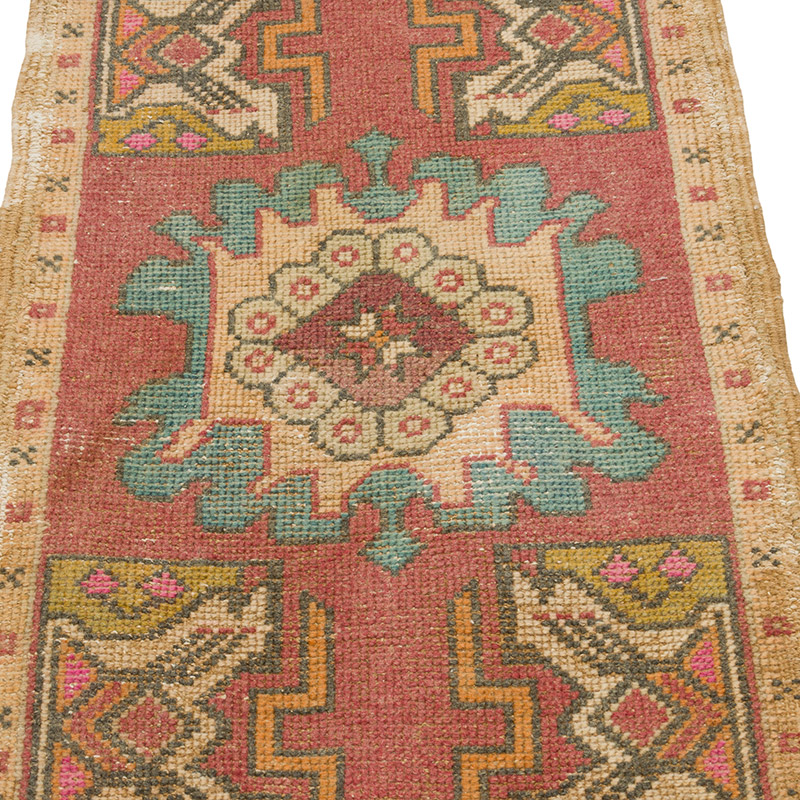 Vintage Turkish Hand-Knotted Rug - 1' 7" x 2' 10" (19" x 34") - K0085773