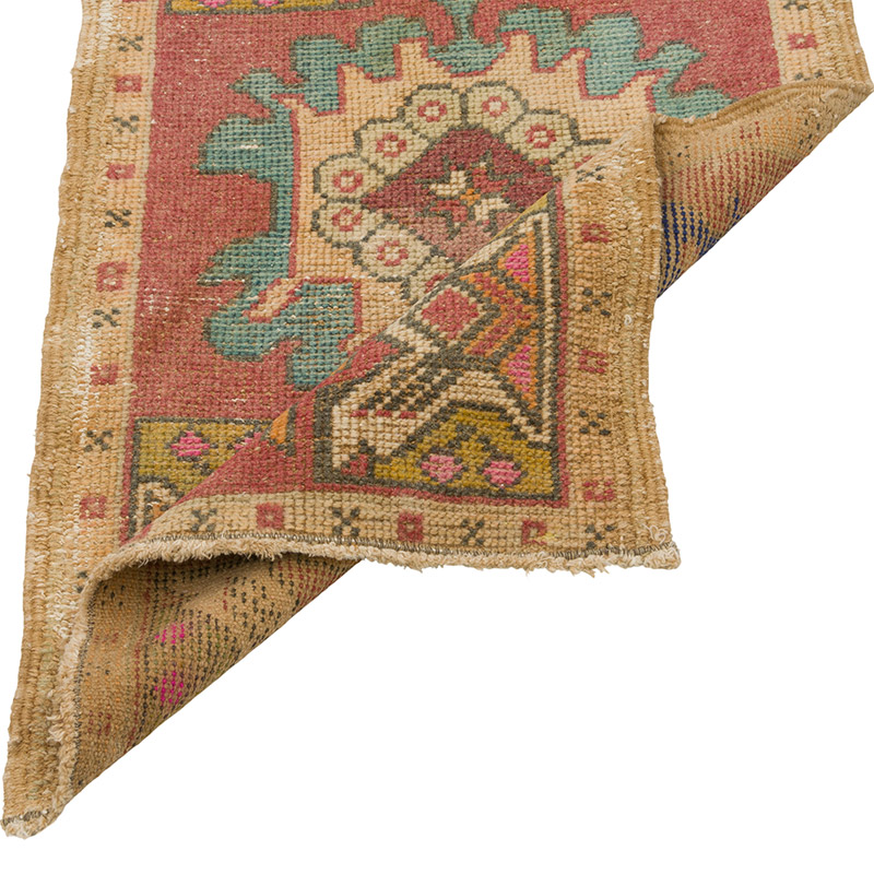 Vintage Turkish Hand-Knotted Rug - 1' 7" x 2' 10" (19" x 34") - K0085773