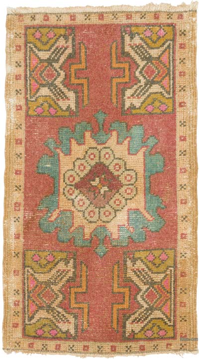 Vintage Turkish Hand-Knotted Rug - 1' 7" x 2' 10" (19" x 34")