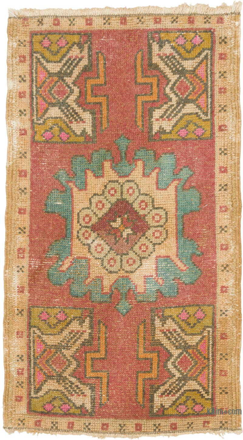Vintage Turkish Hand-Knotted Rug - 1' 7" x 2' 10" (19" x 34") - K0085773