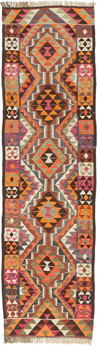Corredor Vintage Herki Kilim - 92 cm x 330 cm