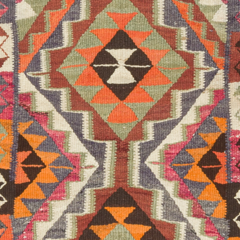 Vintage Herki Kilim Runner - 3'  x 10' 10" (36" x 130") - K0085777