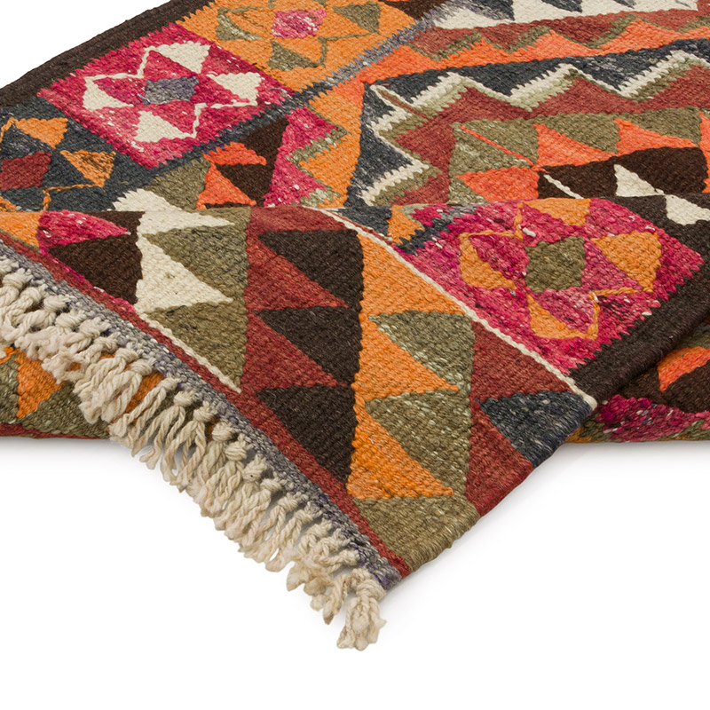 Vintage Herki Kilim Runner - 3'  x 10' 10" (36" x 130") - K0085777