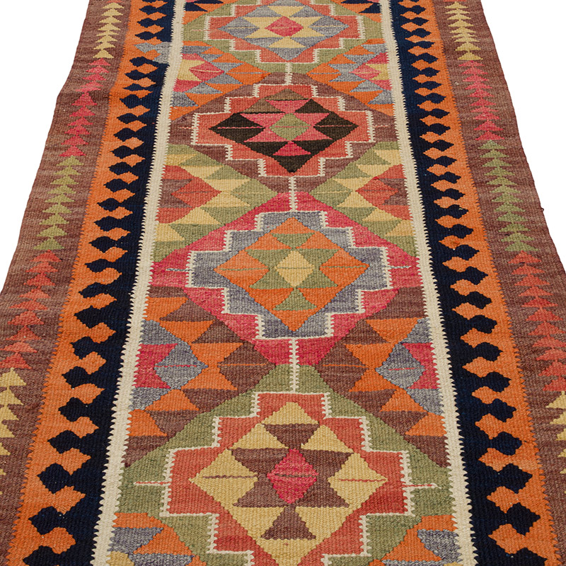 Vintage Herki Kilim Yolluk - 100 cm x 326 cm - K0085778
