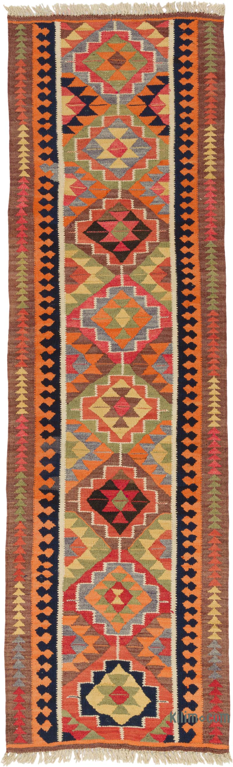 Vintage Herki Kilim Yolluk - 100 cm x 326 cm - K0085778