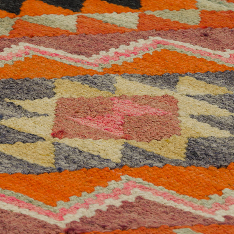 Vintage Herki Kilim Runner - 3' 1" x 11' 3" (37" x 135") - K0085779
