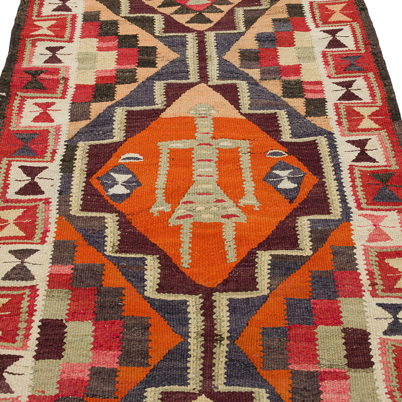 Vintage Herki Kilim Yolluk - 91 cm x 309 cm - K0085780