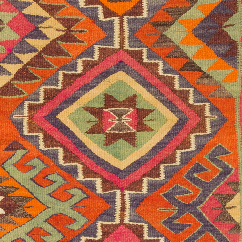 Vintage Herki Kilim Runner - 3' 2" x 10' 10" (38" x 130") - K0085781