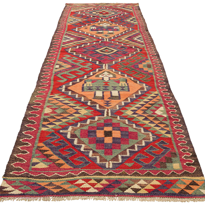 Vintage Herki Kilim Yolluk - 100 cm x 330 cm - K0085783