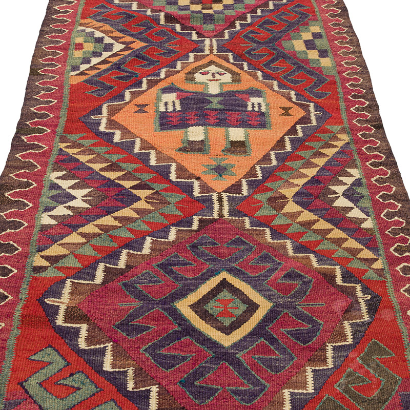 Vintage Herki Kilim Yolluk - 100 cm x 330 cm - K0085783