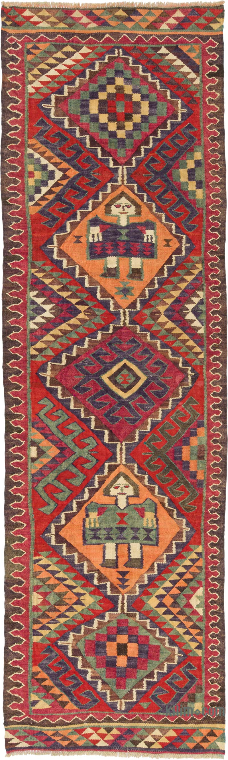 Vintage Herki Kilim Yolluk - 100 cm x 330 cm - K0085783