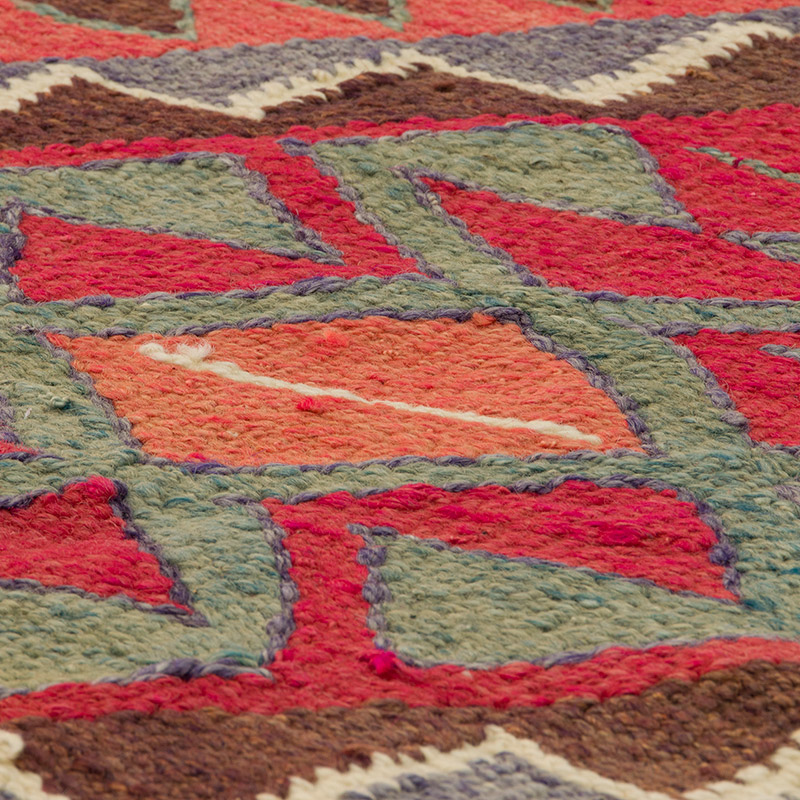 Vintage Herki Kilim Runner - 3' 3" x 9' 8" (39" x 116") - K0085786