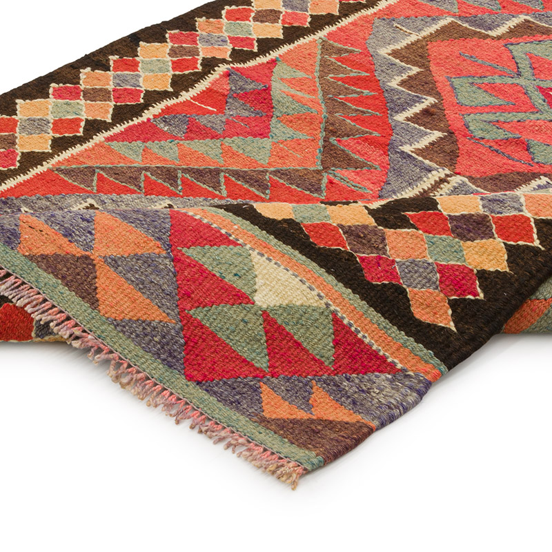 Vintage Herki Kilim Runner - 3' 3" x 9' 8" (39" x 116") - K0085786
