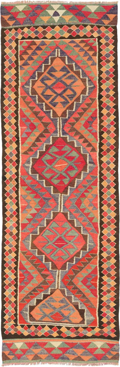 Corredor Vintage Herki Kilim - 100 cm x 295 cm