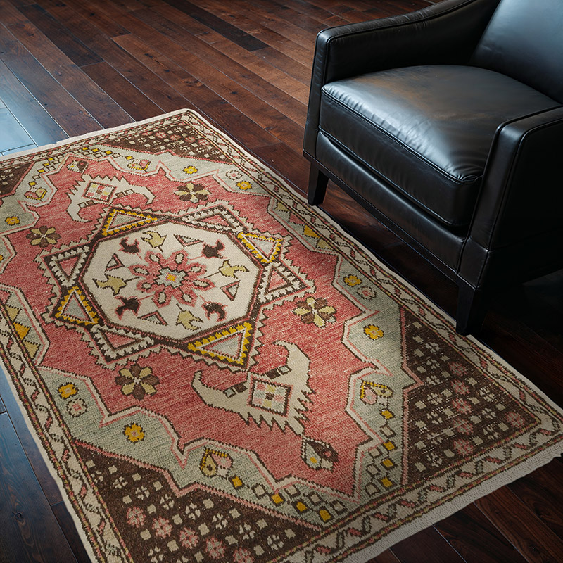 Alfombra Vintage Turca Anudada a Mano - 120 cm x 176 cm - K0085788