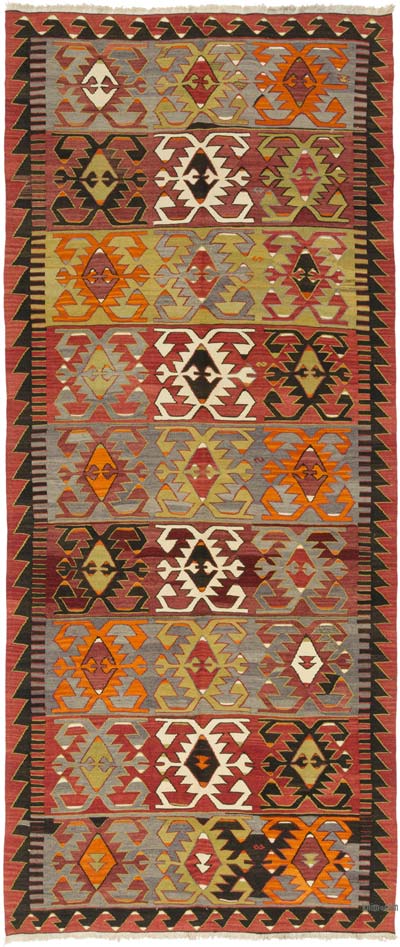Vintage Konya Kilim Rug - 5' 2" x 11' 10" (62" x 142")