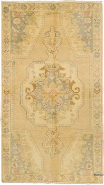 Alfombra Vintage Turca Anudada a Mano - 143 cm x 251 cm