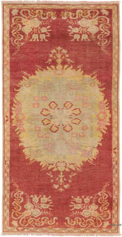 Alfombra Vintage Turca Anudada a Mano - 74 cm x 144 cm
